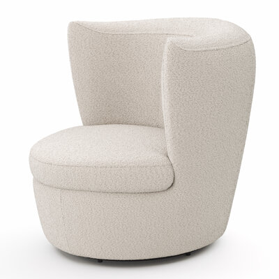Sessel Cativa - drehbar, Stoff, Creme