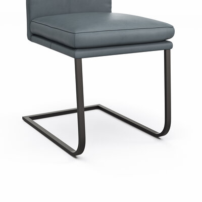 Freischwinger Valloni Plus, Leder, Hellblau