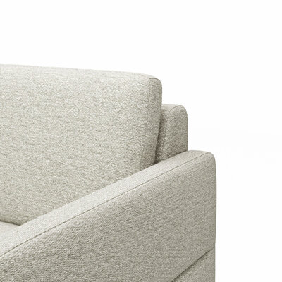 Ecksofa Arima N - Longchair links mit 2,5-Sitzer, Stoff, Creme