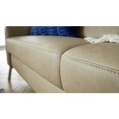 Sofa Valera - 2,5-Sitzer, Leder, Taupe