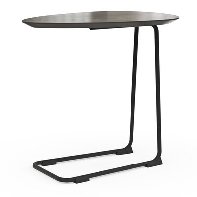 Sofatisch Fano - LBH ca. 57x39x54 cm, HPL Laminat, Graubraun