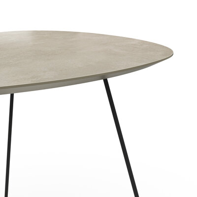 Ecktisch Fano - LBH ca. 59x50x50 cm, HPL Laminat, Grau