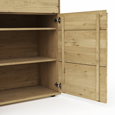 Sideboard Amora - Wildeiche massiv bianco