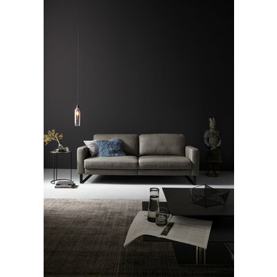Sofa Enna - 3-Sitzer, Leder, Grau