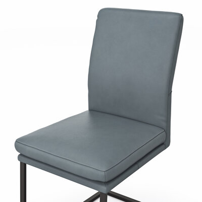 Freischwinger Valloni Plus, Leder, Hellblau