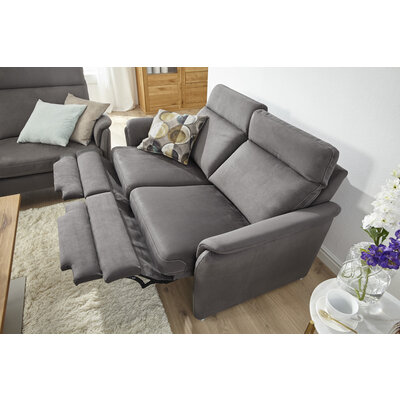 Sofa Arima H - 2-Sitzer inkl. Relaxfunktion (motorisch), Stoff, Dunkelbraun