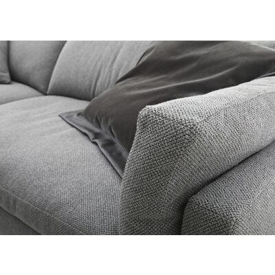 Ecksofa Aprino 3 - Ecke links mit 2,5-Sitzer, Stoff, Grau