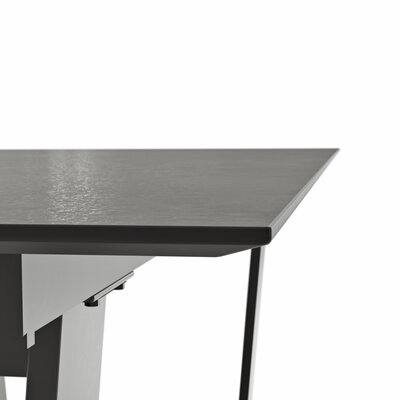Esstisch Dinner - LB ca. 180x95 cm, Kunststoff, Dunkelgrau