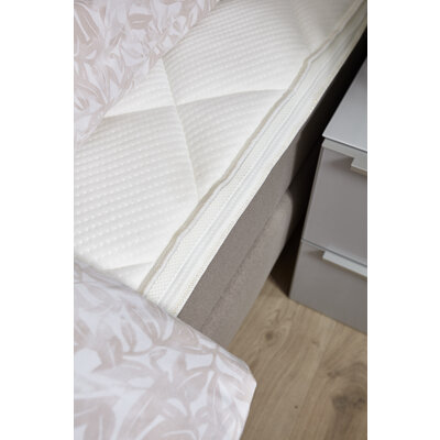 Boxspringbett Valencia - Liegefläche ca. 160x200 cm, Stoff, Mauve