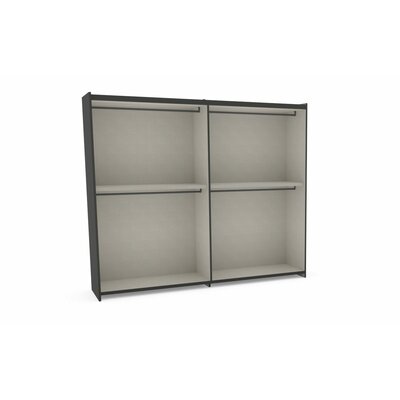 Schiebetürenschrank Loretto - B ca. 280 cm, Lack matt, Anthrazit