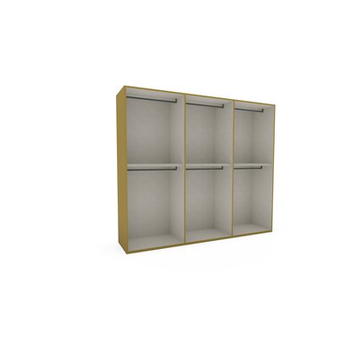 Drehtürenschrank Loretto - B ca. 280 cm, Lack matt, Safrangelb