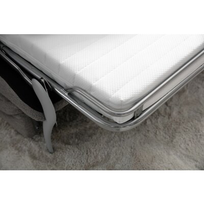 Sofa Nuoro - 2,5-Sitzer inkl. Schlaffunktion, Armlehne mit Kufe, Stoff, Grau