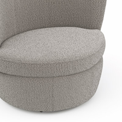 Sessel Cativa -  drehbar, Stoff, Graubeige