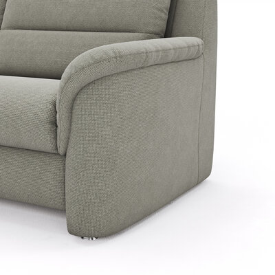 Ecksofa Cornella Plus - Ecke und Abschlussteil mit 2-Sitzer rechts, Stoff, Nougat