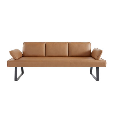 Polsterbank Elda - Breite ca. 236 cm, Leder, Cognac 146160