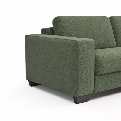Sofa Nuoro - 3-Sitzer inkl. Schlaffunktion, Stoff, Olivgrün