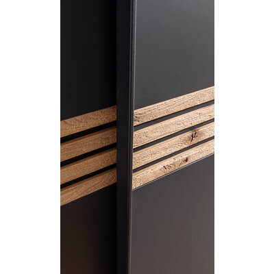 Schwebetürenschrank Viana - BHT ca. 300x230x68 cm, Anthrazit
