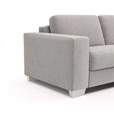 Sofa Nuoro - 2,5-Sitzer inkl. Schlaffunktion, Armlehne breit, Stoff, Grau