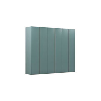 Drehtürenschrank Loretto - B ca. 280 cm, Lack matt, Salbeigrün 112477