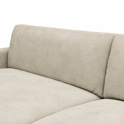 Ecksofa Solero 2.0 - Longchair groß mit 1,5-Sitzer rechts, Stoff, Sand