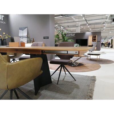 Esstisch 3100 - LB ca. 200x100 cm, beiseitig ausziehbar, Asteiche massiv, Geölt