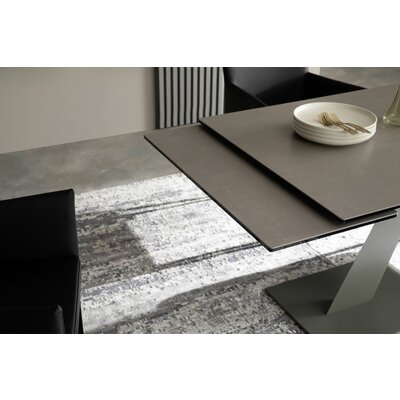 Esstisch Iseo - LB ca. 140x80 cm, ausziehbar, Keramik, Grau