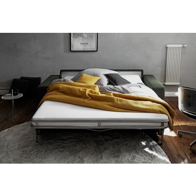 Sofa Nuoro - 3-Sitzer inkl. Schlaffunktion, Stoff, Olivgrün