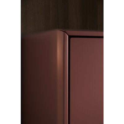 Highboard Colore - mit Beleuchtung, BHT ca. 90x144x45 cm, Lack, Samtbeere