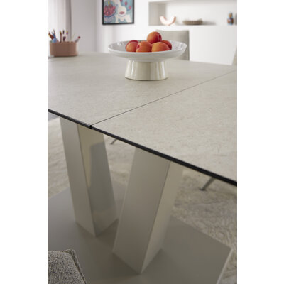 Esstisch Dinner - ausziehbar, LB ca. 160x 90 cm, HPL, Sand
