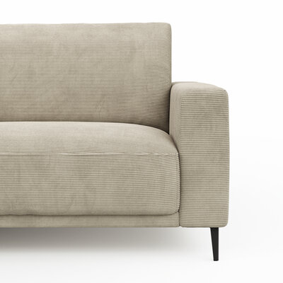 Ecksofa Solero 2.0 - Longchair mit 1,5-Sitzer rechts, Stoff, Sand