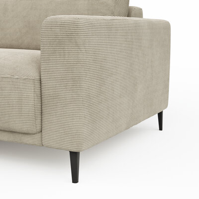 Ecksofa Solero 2.0 - Longchair mit 1,5-Sitzer rechts, Stoff, Sand