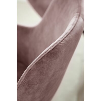 Armlehnstuhl Mis - Drehbar, Stoff, Altrosa, Gestell, Anthrazit