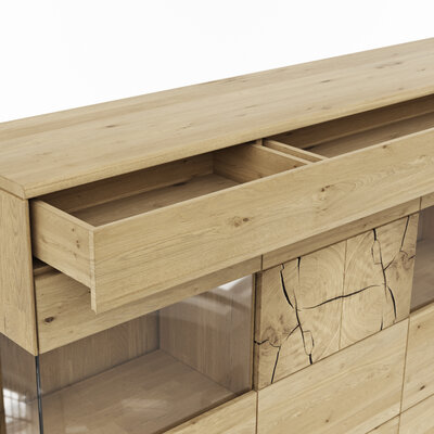 Highboard Amora - Wildeiche massiv bianco