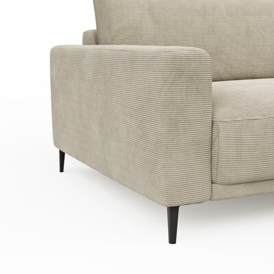 Ecksofa Solero 2.0 - 1,5-Sitzer mit Longchair groß rechts, Stoff, Sand