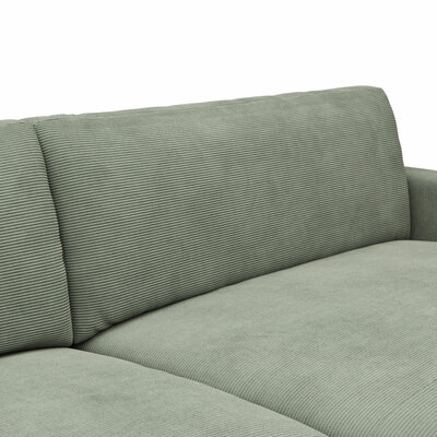 Ecksofa Solero 2.0 - 1,5-Sitzer mit Longchair groß rechts, Stoff, Olivgrün