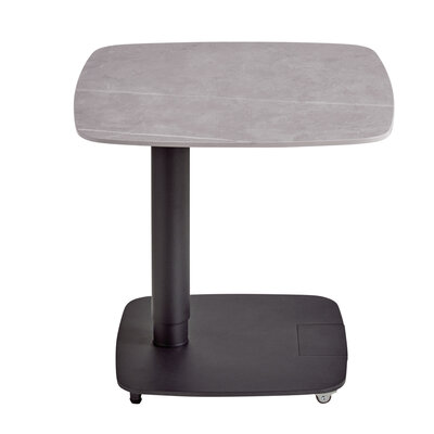 Beistelltisch Camas - LBH ca. 50x50x48 cm, Keramik, Dunkelgrau 9154552
