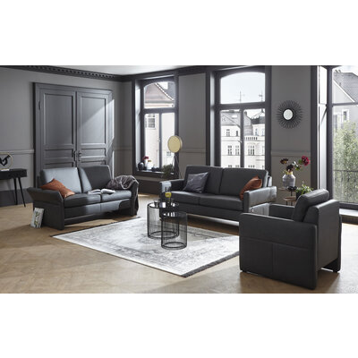 Sofa Arima N - 2,5-Sitzer, Leder, Anthrazit
