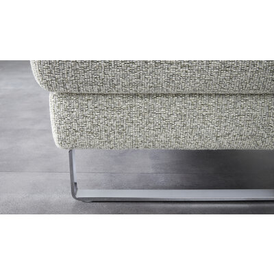 Ecksofa Valera - 3-Sitzer mit Longchair rechts inkl. Rückenlehne verstellbar und Relaxfunktion motorisch, Stoff, Limone