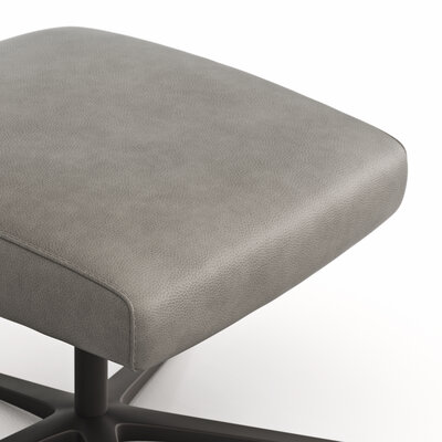 Hocker Noto Relax II - Leder, Eisengrau