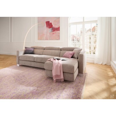 Sofa Lumaria - 3-Sitzer mit Schlaffunktion, Stoff, Bordeaux
