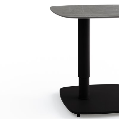 Beistelltisch Camas - LBH ca. 50x50x48 cm, Keramik, Dunkelgrau