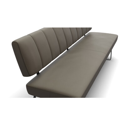 Polsterbank Carmelo - Breite ca. 203 cm, Leder, Olive