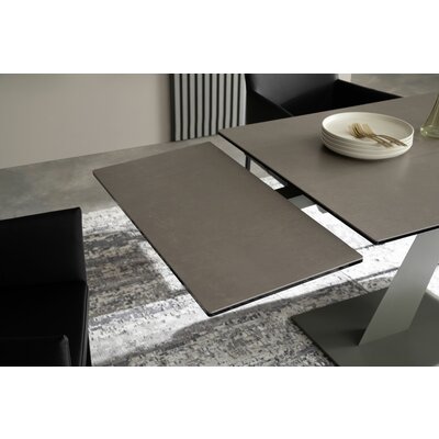 Esstisch Iseo - LB ca. 140x80 cm, ausziehbar, Keramik, Grau