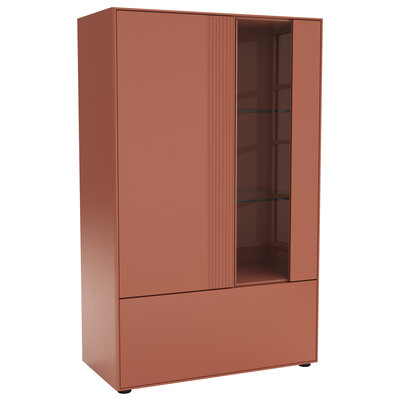 Highboard Colore - BHT ca. 90x144x45 cm, Lack Samtbeere 145334
