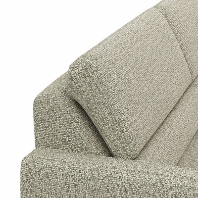Ecksofa Valera - 3-Sitzer mit Ecke rechts inkl. Rückenlehne verstellbar, Stoff, Limone