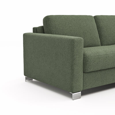 Sofa Nuoro - 2,5-Sitzer inkl. Schlaffunktion, Armlehne 1, Stoff, Olivgrün
