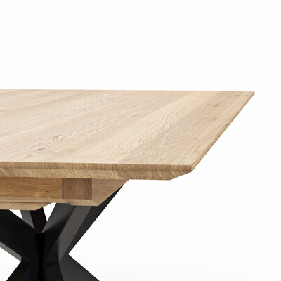 Esstisch Talara Lola - beidseitig ausziehbar, LB ca. 220x100cm, Wildeiche Bianco