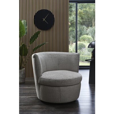 Sessel Cativa -  drehbar, Stoff, Graubeige