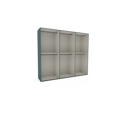 Drehtürenschrank Loretto - B ca. 280 cm, Lack matt, Salbeigrün