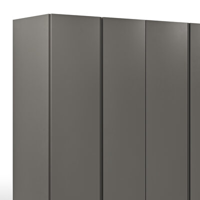 Drehtürenschrank Loretto - B ca. 280 cm, Melamin matt, Anthrazit